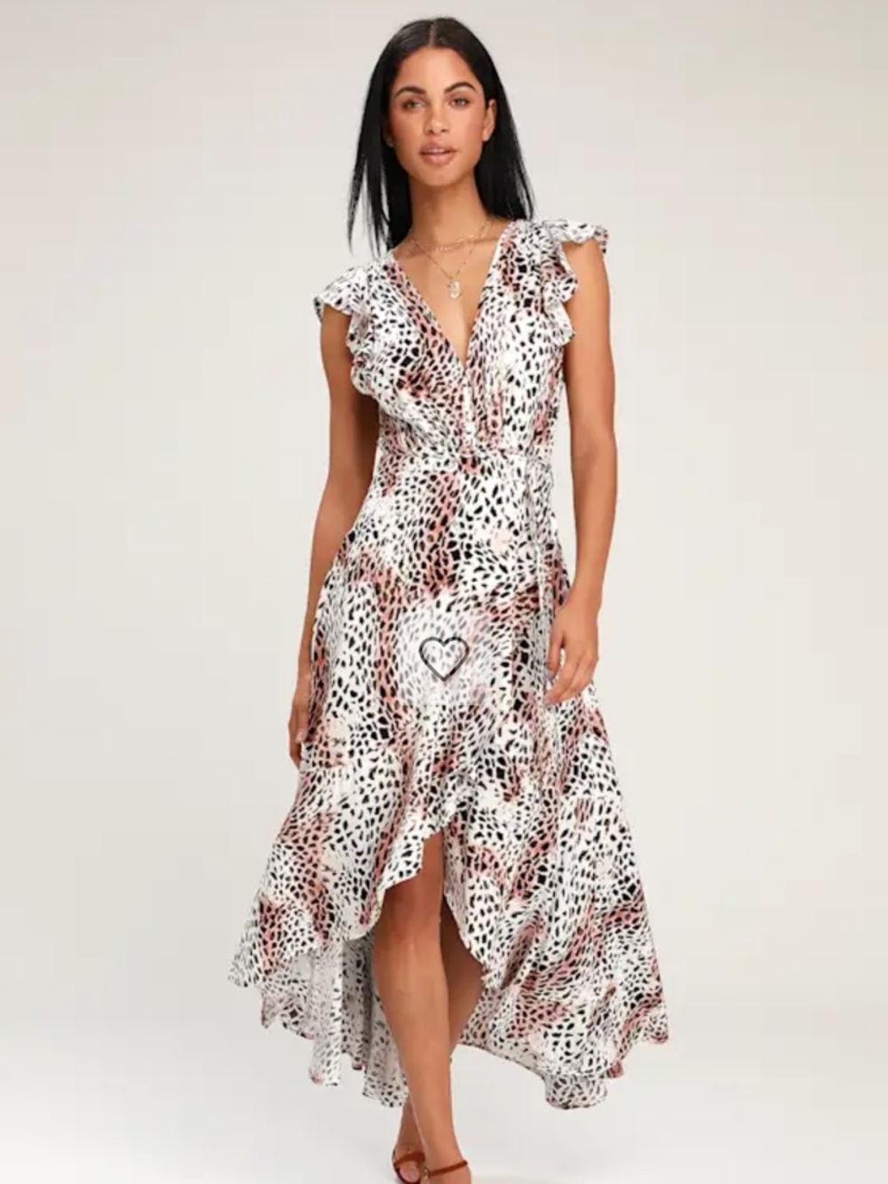 NWT Kivari zephyr wrap maxi leopard dress XS